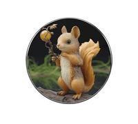 Resin Squirrel Fridge Magnet Sticker, Round Magnets for Kitchen, Alloy Refrigerator Magnetic Freezer Decor Accessories, Home, Cabinet, and Photos, DIY, Art Projects