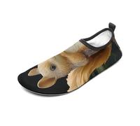 Resin Squirrel Water Shoes for Men Women, Lightweight Stretch Swim Shoes with Anti-Slip Rubber Sole, Quick-Dry Aqua Socks for Pool, Beach, Surfing, Style, 5 Women/5 Men
