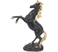 Resin Standing Horse Figurine, Modern Black Decorative Statue for Tables | Smooth Surface, Stable Placement, Suited to Entryway Tables, Restaurants, Offices, Flower Pots and Horse Lovers