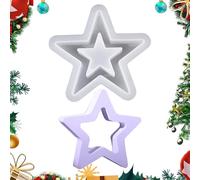 Resin Star Mold | Hollow Star Shaped Silicone Mold - Star Shape Chocolate Silicone Molds, Candle Making Mould, Hollowed Candle Mold for Crafting