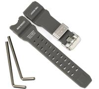 Resin Strap Compatible with Casio 10504378 GWG-1000 GWG1000 Mudmaster Men's Replacement Band GWG-1000-1A3 Watch Accessories (Greyband)