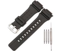 Resin strap Compatible with Casio AEQ110BW AQ-S810 W735H AQ-S800W watch band metal buckle replacement wristband (Silvery metal buckle)