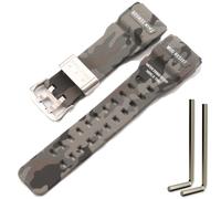 Resin strap Compatible with Casio G-Shock Master of G Mudmaster GG-1000 GWG-100 GSG-100 sport watch band (Camo Grey)