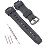 Resin Strap Replacement for Casio Protrek PRG270 Men's Watch Band Waterproof Sport Rubber Watch Accessories (Black buckle)