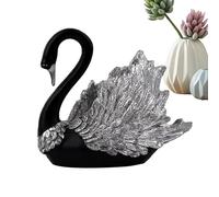 Resin Swan Statue - Swans Desk Decoration, Pair of Swan Ornaments, Black Swan Decorative Statues for Wedding Room | Pair of Ornaments Swans Figures Decoration for Wedding New House