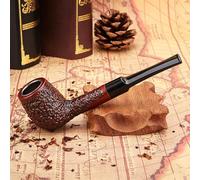 Resin Tobacco Smoking Pipe, Detachable with Engraved Pattern, Classic Bent Style (A)