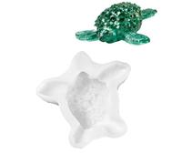 Resin Turtle Mold Silicone Form with Faceted Texture, Visible Filling Cavity, Easy Removal Handling, Decorative Ornament Casting Supply, Single Count Turtle Epoxy Form Faceted Shell Mold Supply
