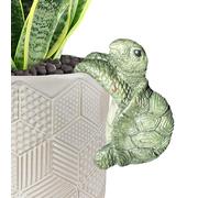 Resin Turtle Pot Hugger - Adorable Climbing Animal Planter Clip | Waterproof Garden Decor for Flower Pots Vases & Fences | Whimsical Lawn Ornaments for Indoor Decorations