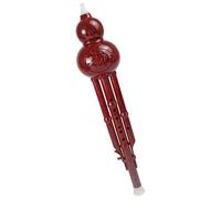 Resin Two-tone Hulusi Instrument C Key/B Flat Student Adult Beginner Hulusi Flute With Chinese Knot Professional Hulusi (Color : Red, Size : B flat)