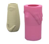Resin Vase Mold Flower Vase Molds Silicone Flowerpot Human Face Shape Ornament Molds for Hand-Making Flowerpot Handmade Epoxy Resin