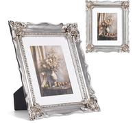 Resin Village Photo Frame, 8x10 inches, Ornate Silver Picture Frame