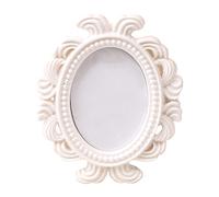 Resin Vintage European Mini Display Frame for Nail Art Pieces | White Finish, Desktop Home Use, Simple Decorative Shape, Practical Versatile Accessory