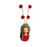 Resin Virgin Mary Car Charm Dashboard Ornament Rearview Mirror Hanging 8cm | Individually handcrafted resin figurine with delicate detail, designed to hang from your rearview mirror or sit on your dashb