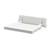 Resin Wall Mounted Folding Shower Seat | White | Iron | 320mm x 60mm x 340mm