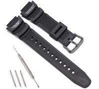 Resin Watch Band Compatible with Casio SGW 300 400 500 AE 1000 1200 Men's Waterproof Sport Rubber Replacement Strap 18mm Bracelet