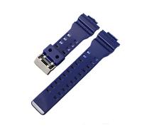Resin Watch Strap Compatible With Casio G-Shock GA-100/110/120/150/200/300/400/700 GD-100/110/120 G-8900 GW-8900 GLS-100 PU Band Bracelet(Glossy Royal blue)