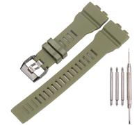 Resin Watch Strap Compatible with Casio G-Squad GBA-800 Men's GBD800 Watch Band Sport Waterproof Rubber Replacement Bracelet Watch Accessories (MilitaryGreen)