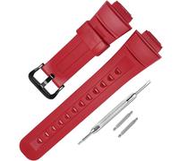 Resin Watch Strap Replacement for Casio for G-Shock G2900, G2900F, G2900BT watch bands for men (Red/Black Buckle)