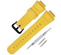 Resin Watch Strap Replacement for Casio for G-Shock G2900, G2900F, G2900BT watch bands for men (Yellow/Black Buckle)