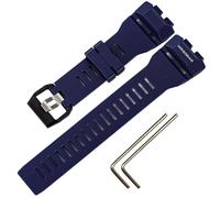 Resin Watchband Replacement Compatible with Casio GBD-100 Men's Strap Watch Accessories (Navyblue)