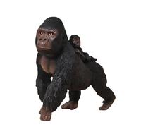 Resin Wildlife Figure, Resin Gorilla Figure, Resin Gorilla Desk Ornaments, 6.5 Inch Figures Statues, Realistic Educational Toy Animal Sculpture Vine