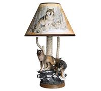Resin Wolf Table Lamps，Creative Animal Reading Desk Light，Home Decor Desk Lamp for Bedroom, Living Room, Office, College Dorm