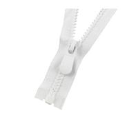 Resin Zipper, 8# 15# 70-150cm, with Single/Double Sliders for Apparel and Tents,Whitesingle,No8,100cm