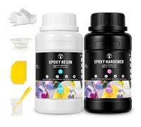 ResinAngel 16OZ / 0.5L Epoxy Resin Kit - Self-Leveling & Anti-Yellow Clear Resin, Easy 1:1 Ratio for Coasters, Bar Tops, Jewelry, Art Resin Projects