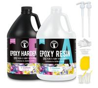 ResinAngel Epoxy Resin Kit 2 Gallon / 7.6L - Crystal Clear 1:1 Mixing Resin, Self-Leveling & Anti-Yellowing Formula for Jewelry Making, Deep Pour Casting & Home Crafts