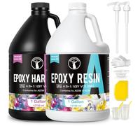 ResinAngel Epoxy Resin Kit with Pump 2 Gallon (7.6L),1:1 Mixing Ratio,High Hardness,Super Clear Self-Leveling Non-Yellowing for Flower Preservation Jewelry Making Deep Pour Casting Home Crafts