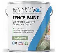 Resincoat Garden Fence Paint, Luxury Resin Paint, 1 Coat Only, Brush/Roller or Spray Applied (Sage Green), 5 l (Pack of 1)