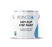 Resincoat Medium Anti Slip Step & Ramp Paint, Long Lasting Slip Resistance, 100% Epoxy No Solvents (1Kg, Light Grey)