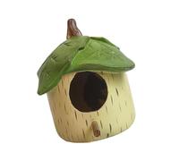 Resins Leaf Bird Nest Box Handcraft Bird Breeding House For Hummingbirds Weather Resistant Birdhouse Garden Decoration