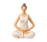 Resins Meditations Girl Figurines with Woodcut Effect, A