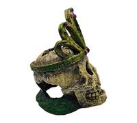 Resins Skull Decoration Skeletons Head Aquariums Ornaments Reptiles House Shelter For Creative Aquariums Enthusiasts Fish Hideouts Cave