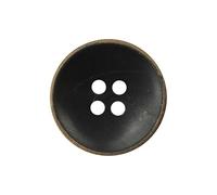 ResinSuit Buttons, 10 Pcs 15/18/20/25mm Multicolor Buffalo Horn Buttons 4 Holes Round Crafting(Fire Black,40L=25MM 10PCS)