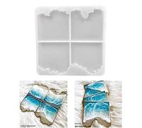 ResinWorld 4 inches Resin Coaster Molds, Silicone Coaster Molds for Epoxy Resin, Geode Mold for Making Agate Coasters, Cup Mats