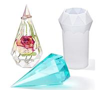 RESINWORLD Faceted Ring Cone Resin Mold Silicone, Ring Holder Molds for Resin Casting, Ring Cone Pyramid Silicone Molds for Epoxy Resin