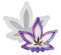 RESINWORLD Leaf Ashtray Mold for Epoxy Resin, Maple Leaf Ashtray Resin Silicone Mold, Leaf Tray Molds for Resin Casting