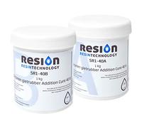 RESION Silicone Rubber Duplicating Silicone Hardness 40 Shore A Flexible Black 1 kg Moulding Silicone Heat Resistant Liquid Silicone for Epoxy Resin Cast Resin Plaster Concrete