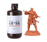 RESIONE High-Resolution 3D Printer Resin - TH-HR Tough Low Shrinkage Deformation ABS Like Resin for Ultra-fine GK/Head Carvings/Precision Prototypes/Miniatures with Complex Details (Red Clay)