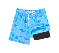 Resiprolty 5T Toddler Swim Trunks with Compression Liner Quick Dry Toddler Bathing Suits Boys Swim Shorts Swimsuit Boy Kids Swimwear