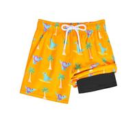 Resiprolty Toddler Swim Trunks Size 8 with Compression Liner Quick Dry Toddler Bathing Suits Boys Swim Shorts Swimsuit Boy Kids Swimwear