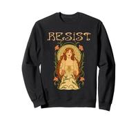 Resist Art Nouveau Mucha Anti Trump Women Feminist Sweatshirt