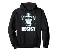 Resist Chimp - Primate Equality Freedom & Monkey Lovers Pullover Hoodie