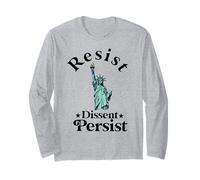 resist dissent persist feminist women american Flag Liberty Long Sleeve T-Shirt