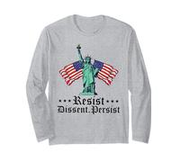 resist dissent persist feminist women american Flag Liberty Long Sleeve T-Shirt