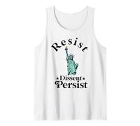 resist dissent persist feminist women american Flag Liberty Tank Top