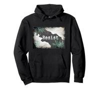 Resist Empowering Resistance Floral Art Pullover Hoodie