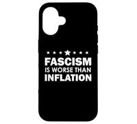 Resist Fascism is Worse Than Inflation Anti-Fascism No Kings Case for iPhone 16